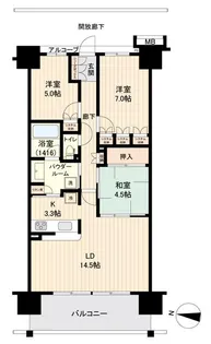 東京スイートレジデンス【0803号室】の間取り