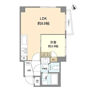ライオンズマンション山王【4階】の間取り