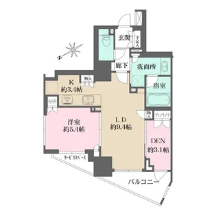 ザ・パークハウス小石川春日【11階】の間取り