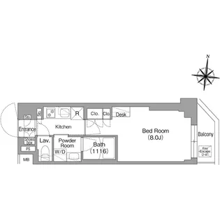 コンフォリア・リヴ大崎【3階】の間取り