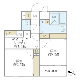 THE SHINAGAWA EAST RESIDENCE【2階】の間取り