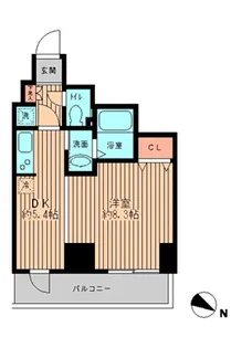 レジディア蒲田【12階】の間取り