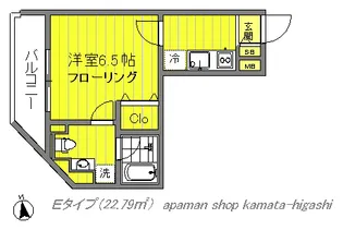 レジディア蒲田Ⅱ【2階】の間取り