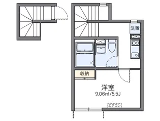 レオネクストスカイゲート羽田【202号室】の間取り
