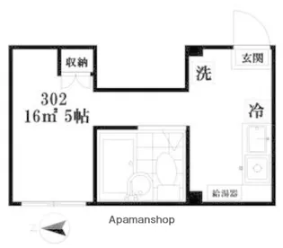 1Rの間取り画像