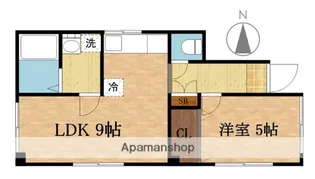 1LDKの間取り画像