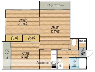 ガーデンハウス千鳥【205号室】の間取り