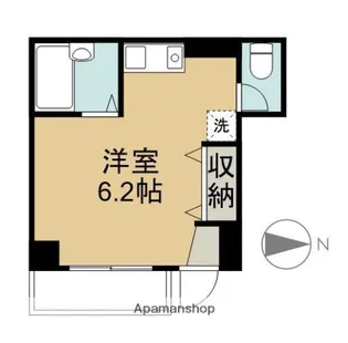 1Rの間取り画像