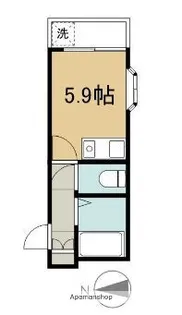 松葉ハイツ【3階】の間取り
