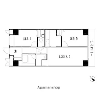 セザール大森山王【7階】の間取り
