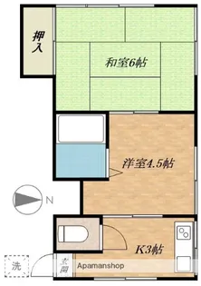 ナンブハイム3【2階】の間取り