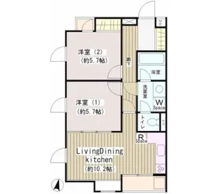 エクセル米喜(池上)【2階】の間取り