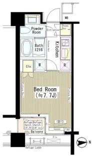 六本木エムケイアートレジデンス【2階】の間取り