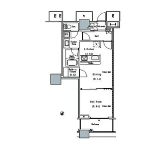 ザ東京タワーズミッドタワー【22階】の間取り