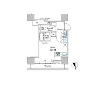 ベルファース芝浦タワー【12階】の間取り