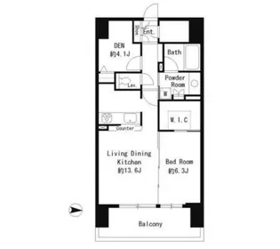 パークキューブ東品川【4階】の間取り