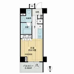 レジデンシャルステート白金【7階】の間取り