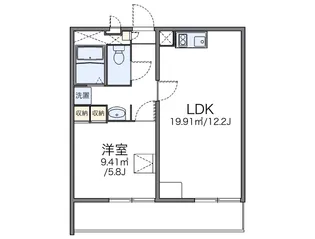 レオパレス多摩川【3階】の間取り