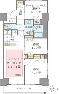 BRILLIA IST 東雲キャナルコート【9階】の間取り