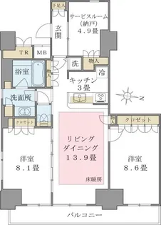 BRILLIA IST 東雲キャナルコート【6階】の間取り