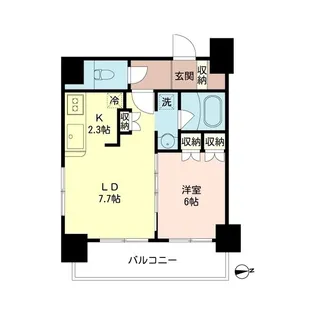 エコロジー大井町レジデンス【6階】の間取り