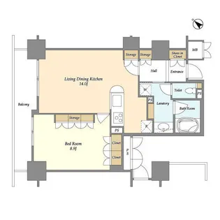 LaSante五反田【3階】の間取り