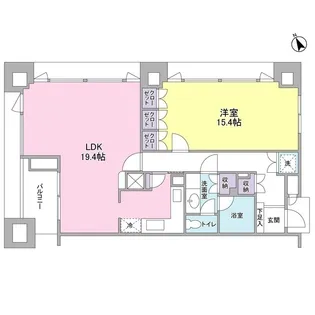 愛宕ビューアパートメント【16階】の間取り