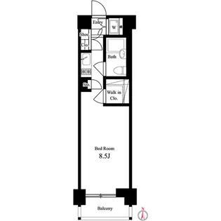 イプセ蒲田WEST【4階】の間取り