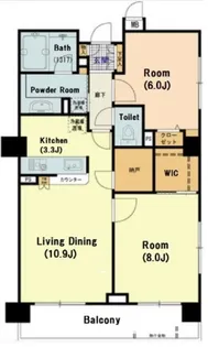東京都中央区勝どき2丁目【マンション】の間取り