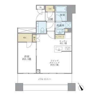 BRILLIATOWERS目黒サウスレジデンス【10階】の間取り