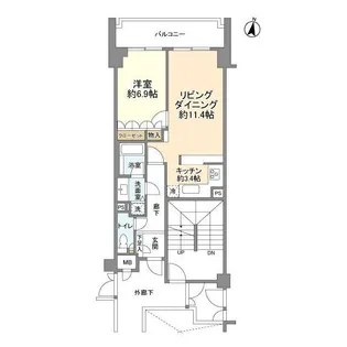 ディアナコート池田山【3階】の間取り