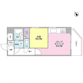 マイキャッスル中目黒Ⅲ【5階】の間取り