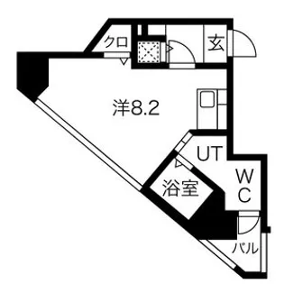 スパシエルクス五反田【8階】の間取り