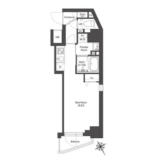 コンフォリア門前仲町サウス【4階】の間取り