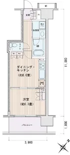 エスティメゾン豊洲レジデンスC【4階】の間取り