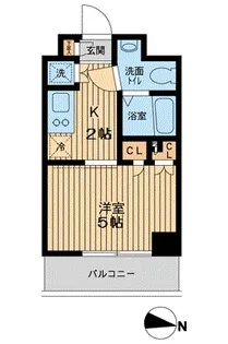 エスティメゾン武蔵小山【2階】の間取り