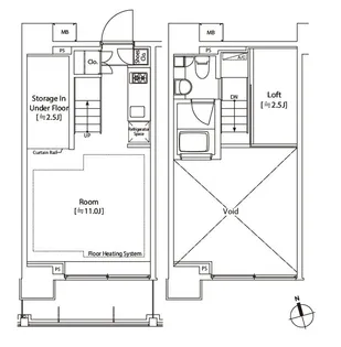 カスタリア中延【11階】の間取り