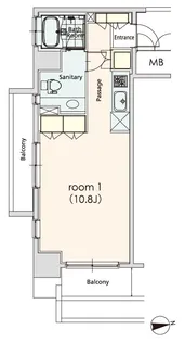 カスタリア芝公園【9階】の間取り
