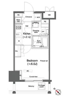 カスタリア大森Ⅱ【7階】の間取り