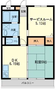 新川崎貳阡【1階】の間取り