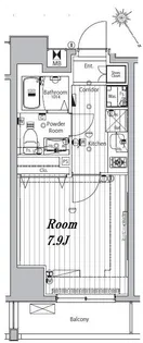 メイクスデザイン門前仲町リバープレイス【8階】の間取り