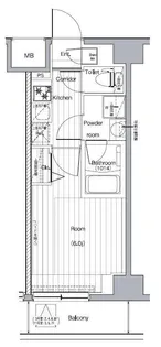 プレミアムキューブG西大井【8階】の間取り