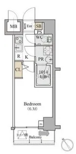 ディームス品川南【3階】の間取り