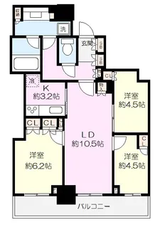 リヴァリエ B棟【11階】の間取り