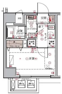 ハーモニーレジデンス大森WEST【10階】の間取り