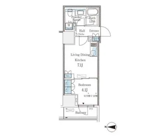 パークキューブ大井町レジデンス【7階】の間取り