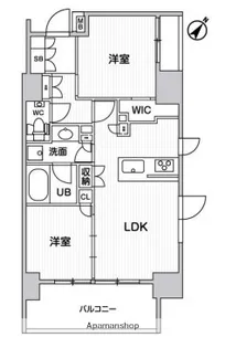 ディームス大井町【4階】の間取り