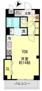 ライオンズマンション池田山【7階】の間取り