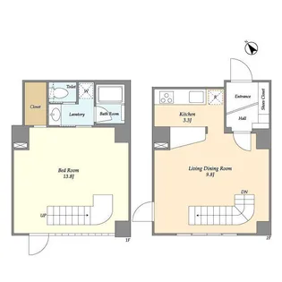 ミリアレジデンス南麻布【2階】の間取り