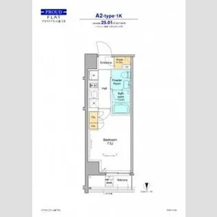 プラウドフラット森下Ⅳ【6階】の間取り